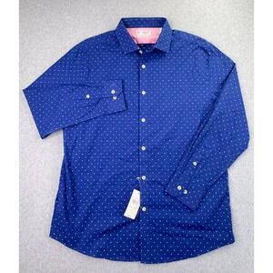NEW Original Penguin Button Down Dress Shirt Men's 16 1/2 32/33 Pastel Polka Dot